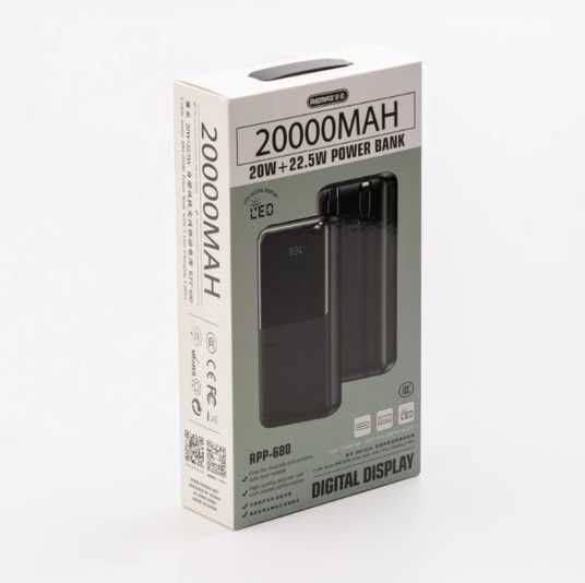 Power Bank 20,000mAh 20W+22.5W REMAX RPP-680