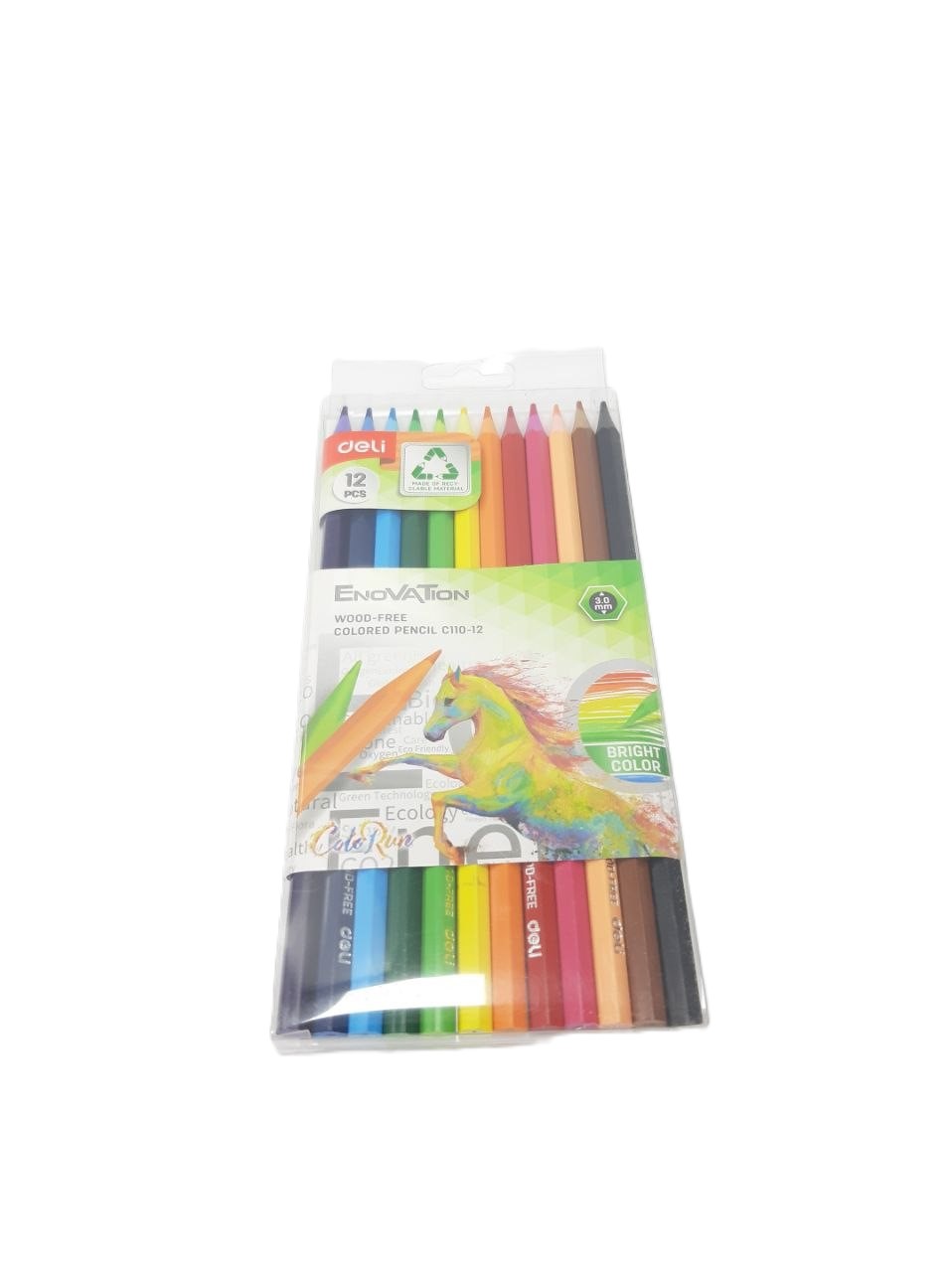 Карандаши цветные Deli Enovation, шестигранные 12 цв.