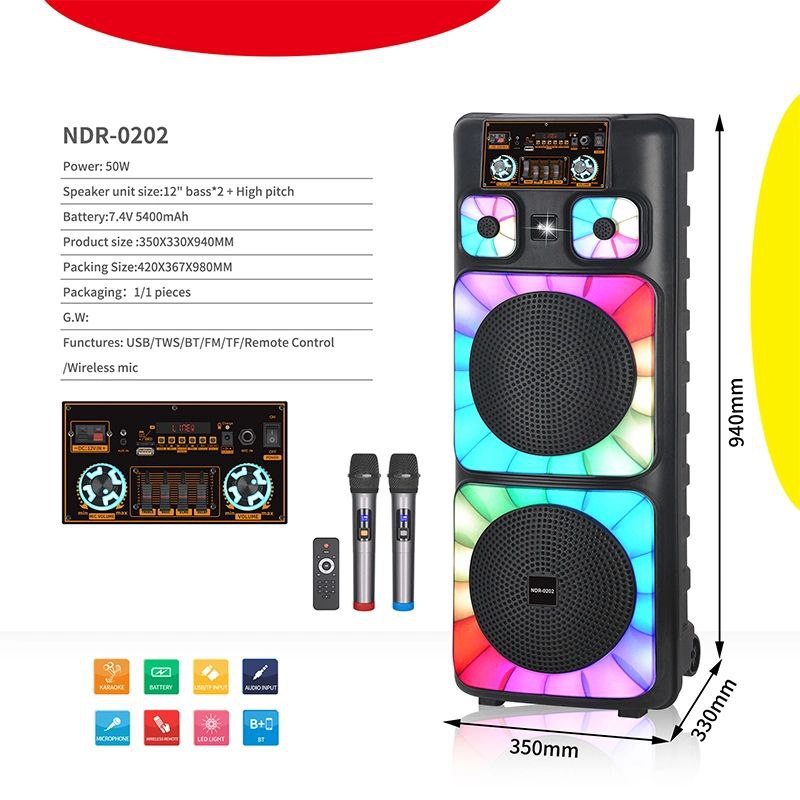 Колонка Live Music Wireless Speaker Model NDR-0202 с микрофоном