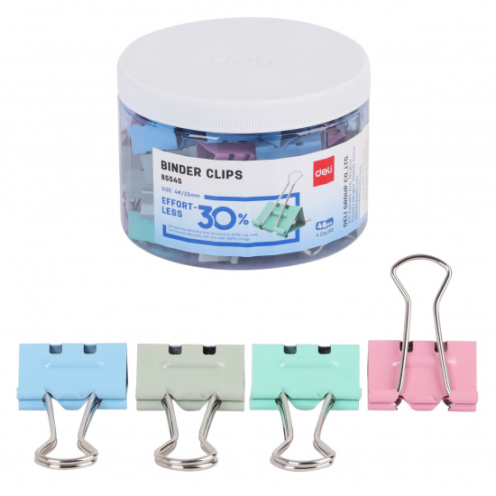 Биндеры цветные металические 25 mm Deli