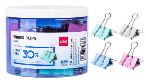 Биндеры цветные металические 25 mm Deli