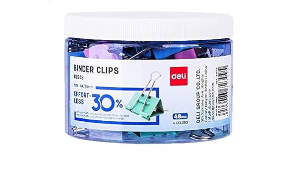 Биндеры цветные металические 25 mm Deli