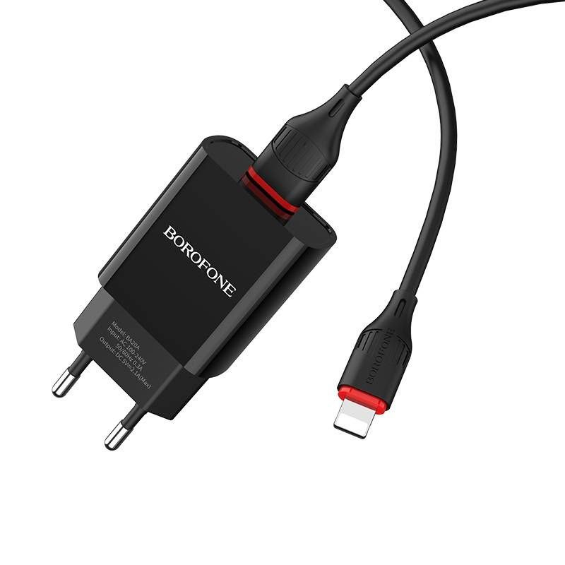 Зарядное устройство BOROFONE BA20A 1xUSB, 2.1А 