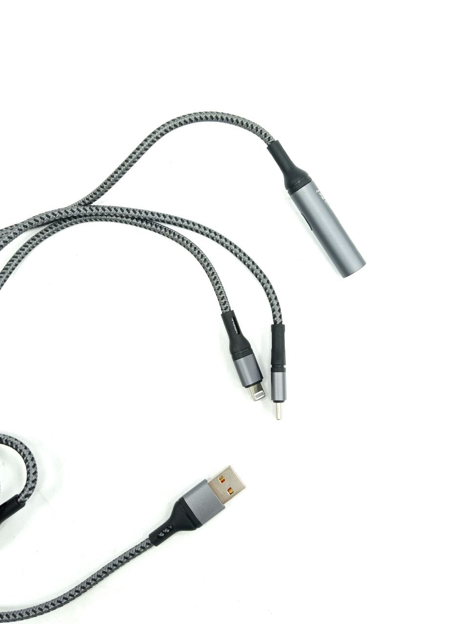 Шнур 3 в 1 Type-C, iPhone, Micro + прикуриватель