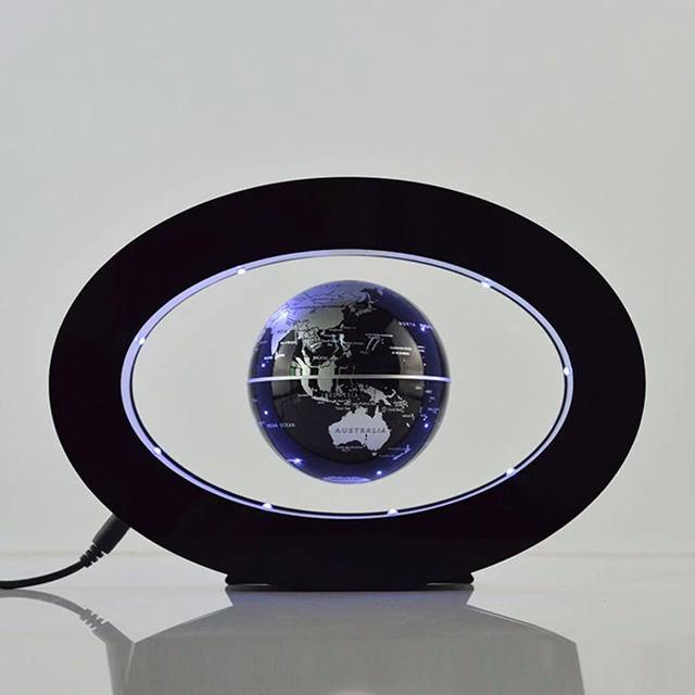 Магнитный левитирующий глобус в овальной рамке. 8.5 см. 