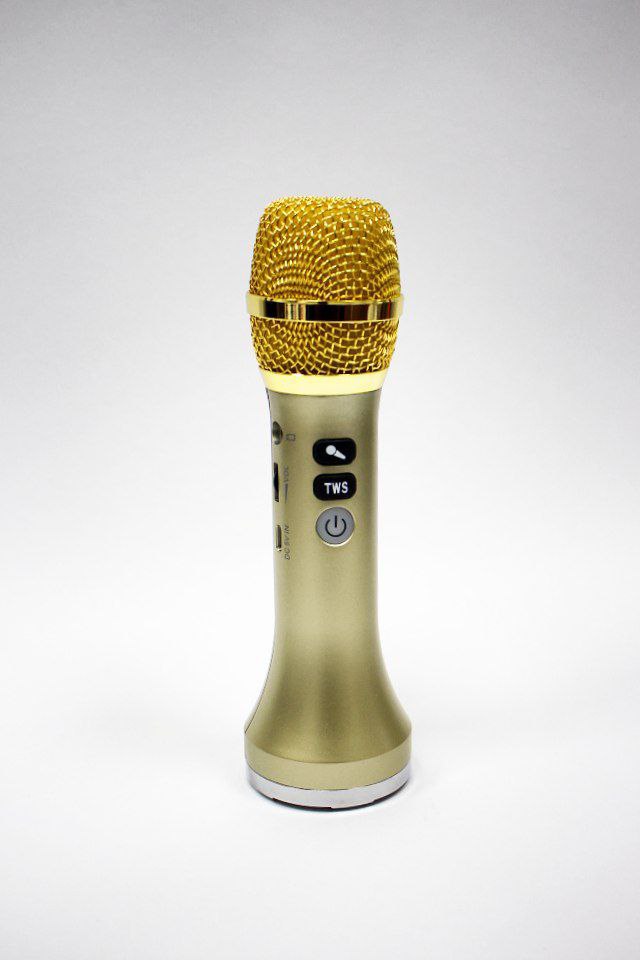 Микрофон Multifunctional karaoke microphone L-1258. Золотой