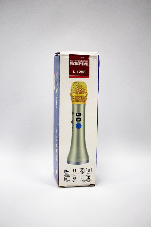 Микрофон Multifunctional karaoke microphone L-1258. Золотой