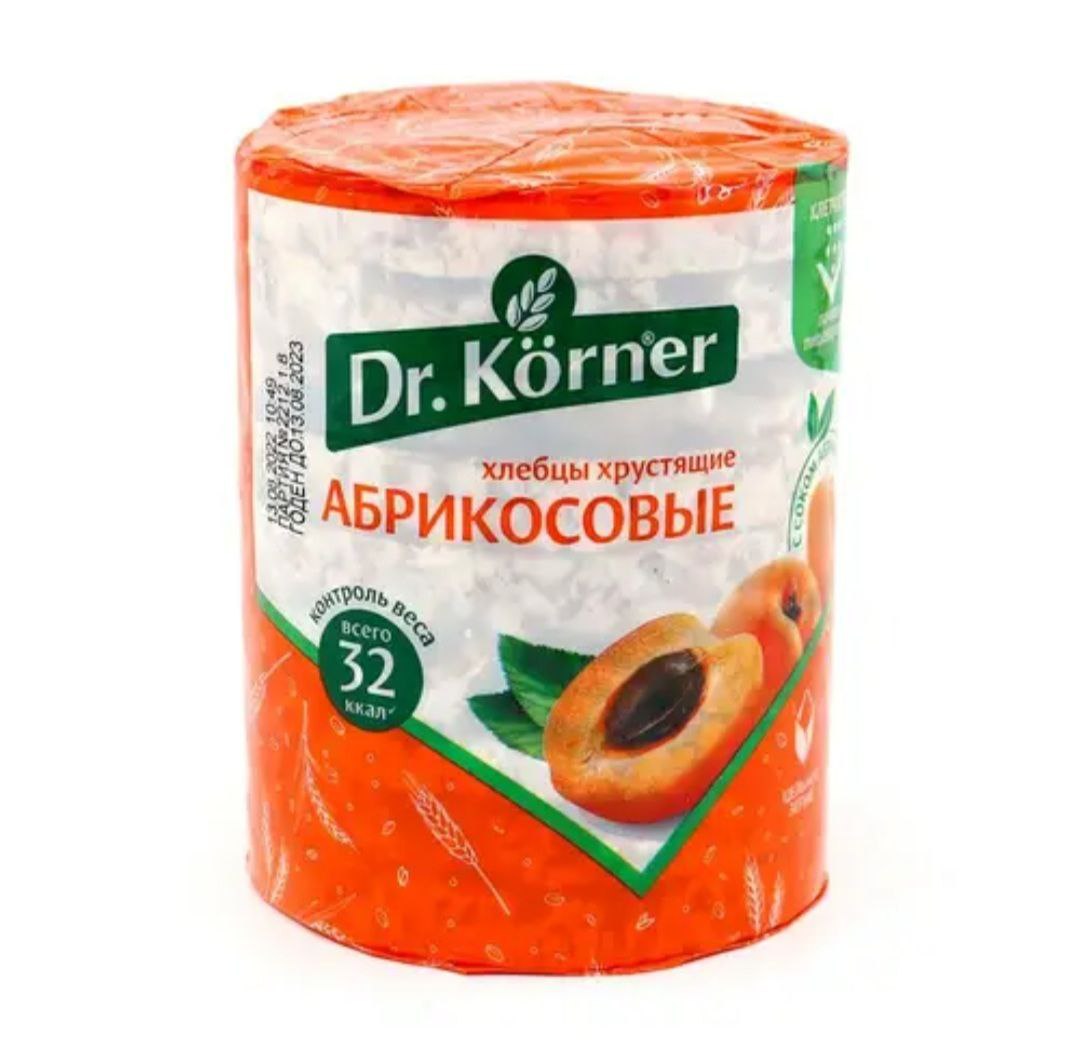 Хлебцы Dr.Korner злаковый коктейль абрикосовый 90 гр.