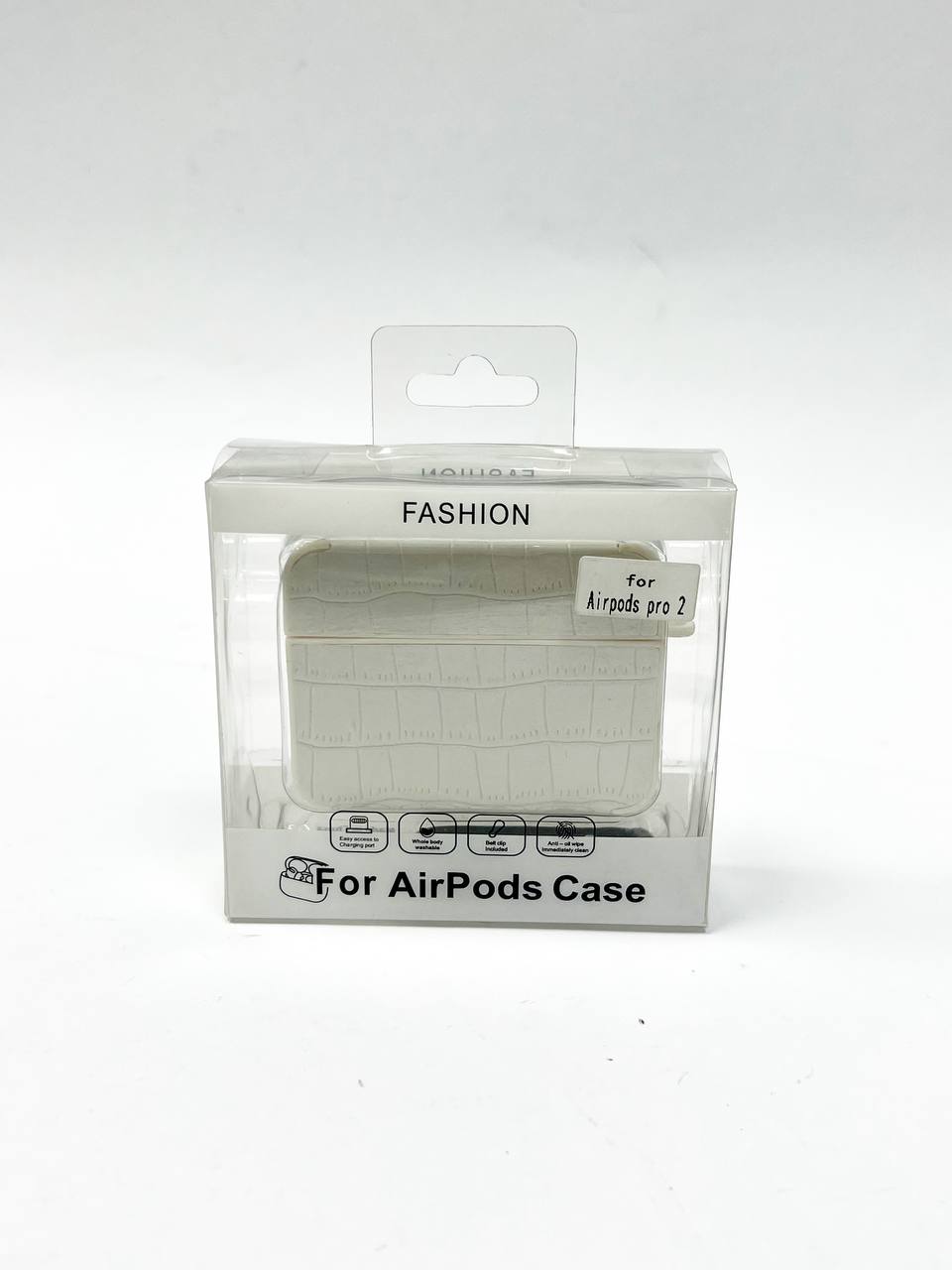 Кожаный чехол для AirPods Fashion цвет красный 