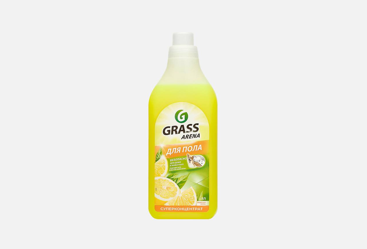 Средство чистящее для пола Grass Arena Лимон с полирующим эффектом 1 л.