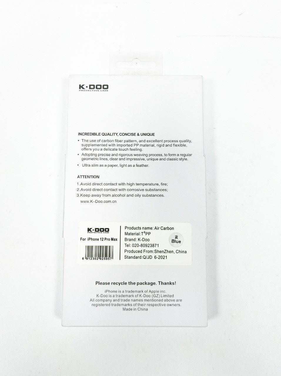 Чехол Air Carbon IP 12 Pro Max