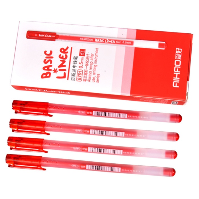 Гелевая ручка AIHAO BASIC LINER 0.5 mm цвет красный
