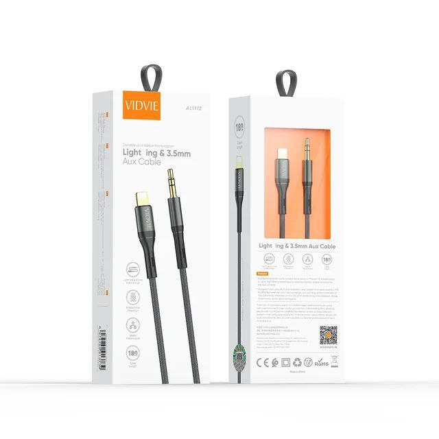 Кабель VIDVIE Lightning & 3.5mm AUX