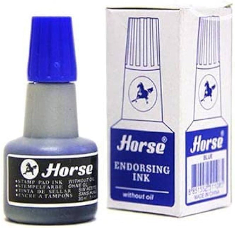 Штемпельная краска Horse  синий 