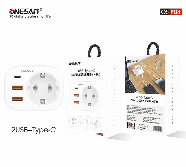 Переходник Onesam 2USB + Type