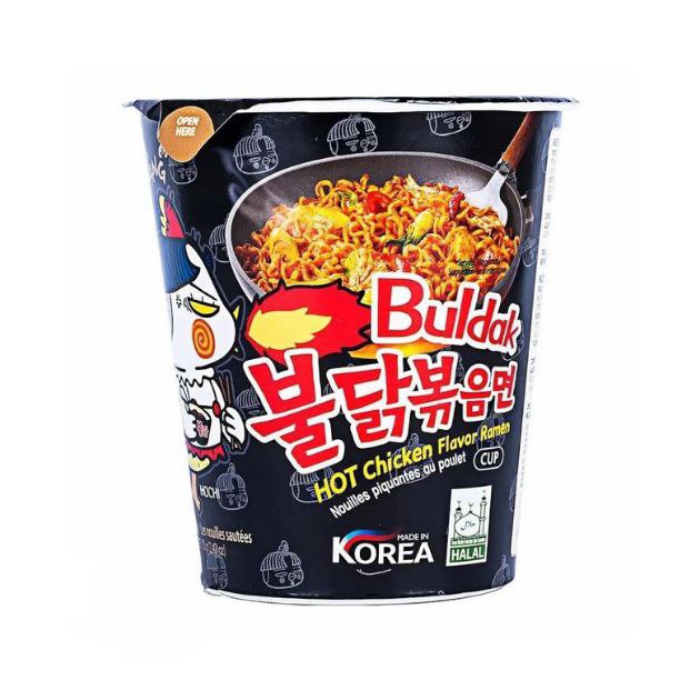 Лапша быстрого приготовления Hot Chicken острая курица Samyang, стакан 70 гр.