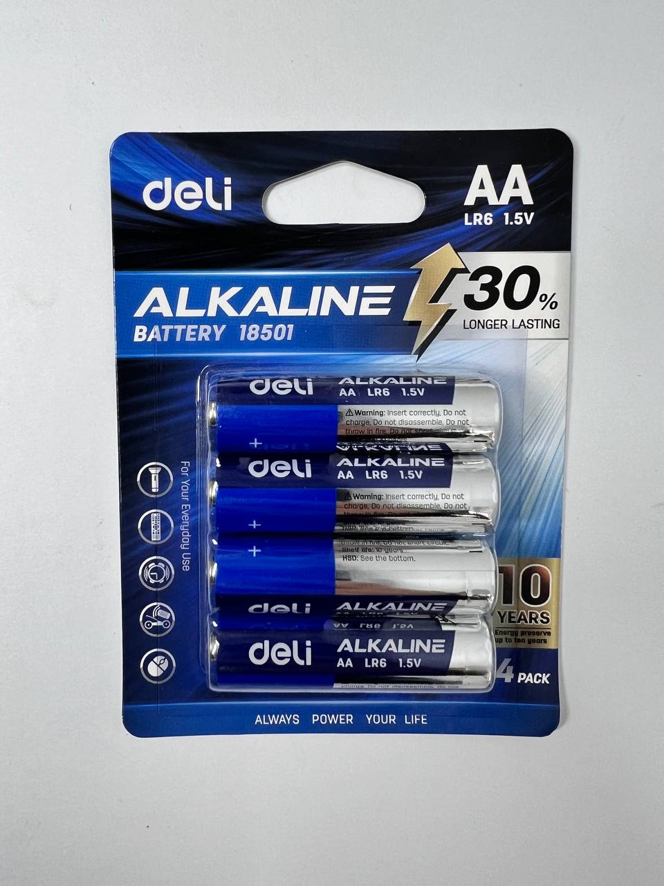 Батарейки Deli 4 шт Alkaline Lr 6 1.5 V 