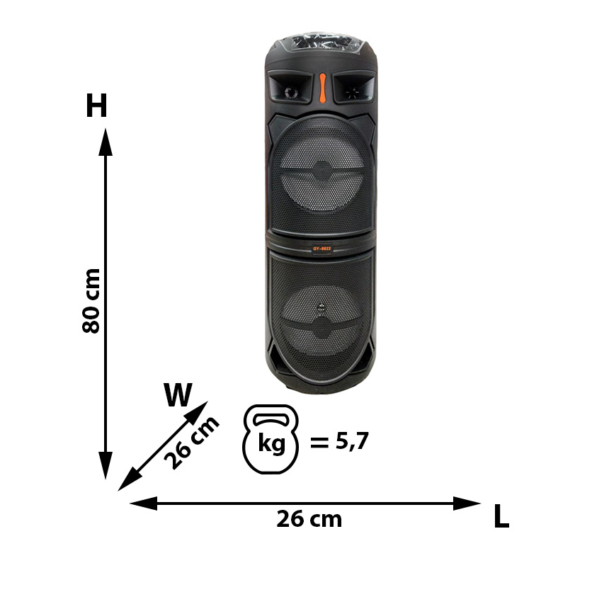 Колонка Potable Wireless Speaker P.M.P.O 6000W