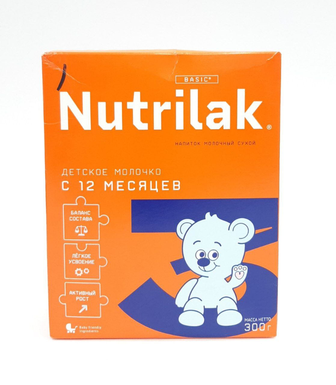 Смесь молочная сухая Nutrilak 3, с 12 месяцев, 300 гр.