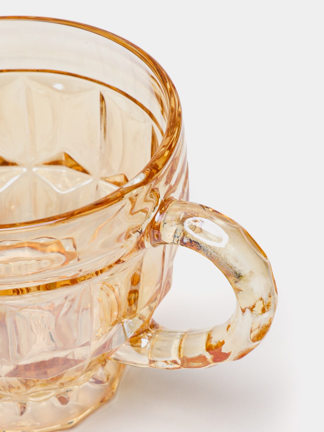 Кружечки  прозрачные с золотой коемочкой   Deli Glass 180 мл. 6 шт