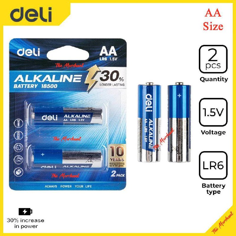 Батарейки Deli 2 шт Alkaline Lr 6 1.5 V 