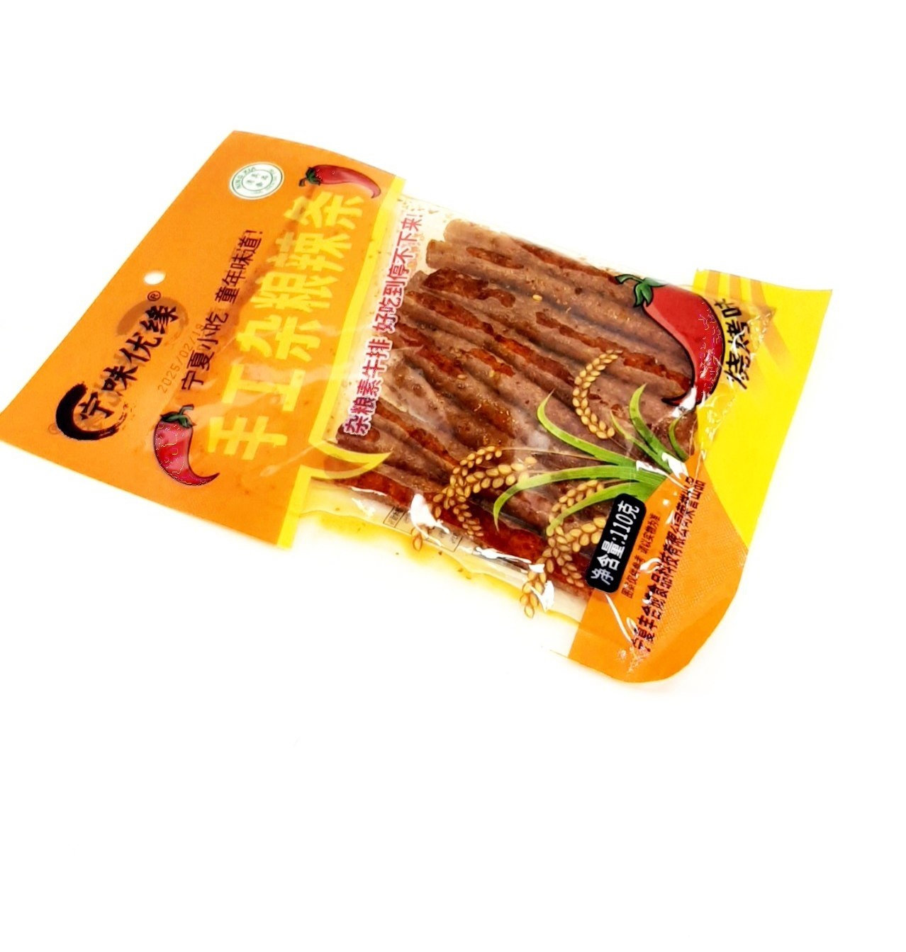 Соевые Снеки плоские со вкусом Стейка (Средне-Острый) 110г