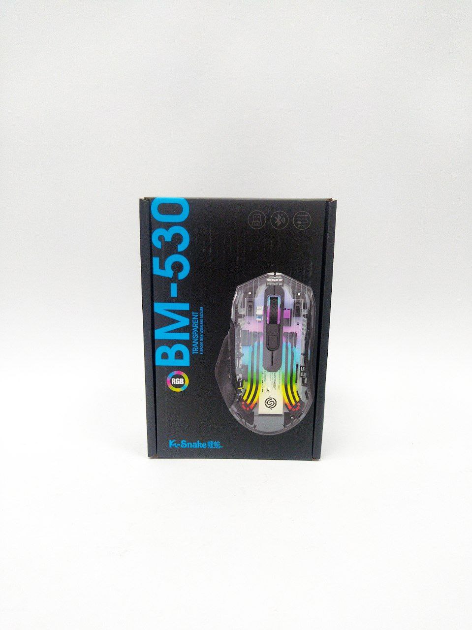 Стильная мышка BM-530 Transparent RGB