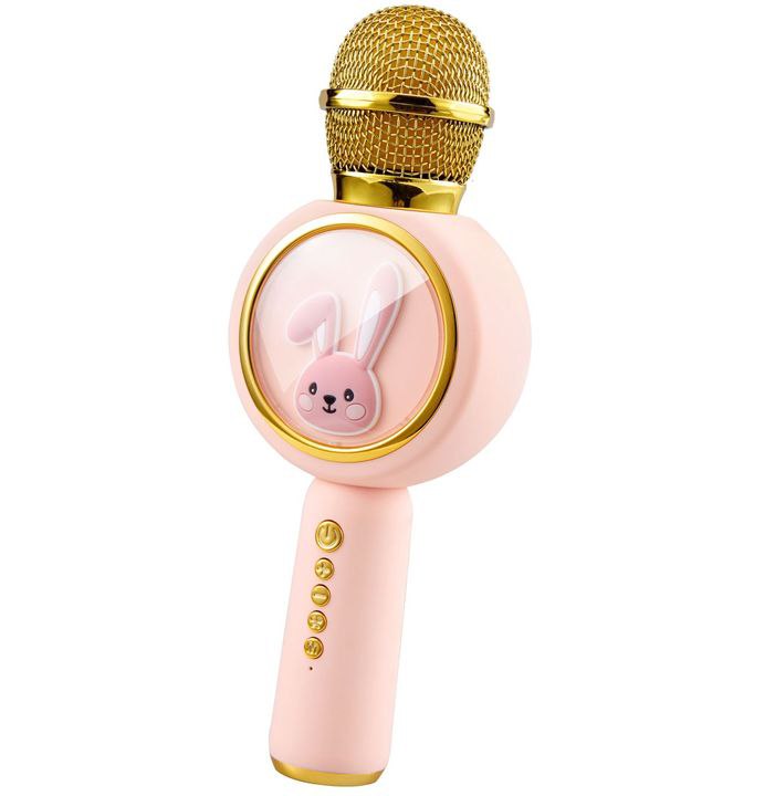 Baby Rabbit X6 Karaoke Speaker Microphone. Розовый